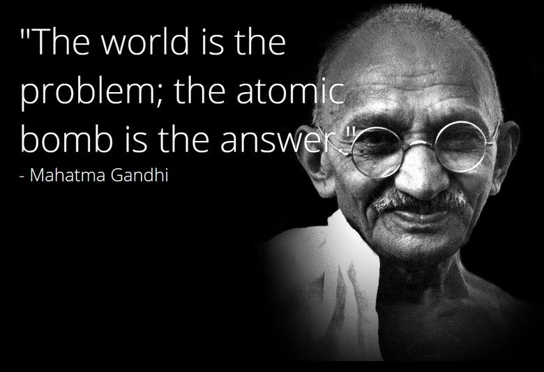 The world is the problem, the atomic bombs the answer