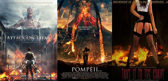 Affiches cinéma 2014 - thème feu